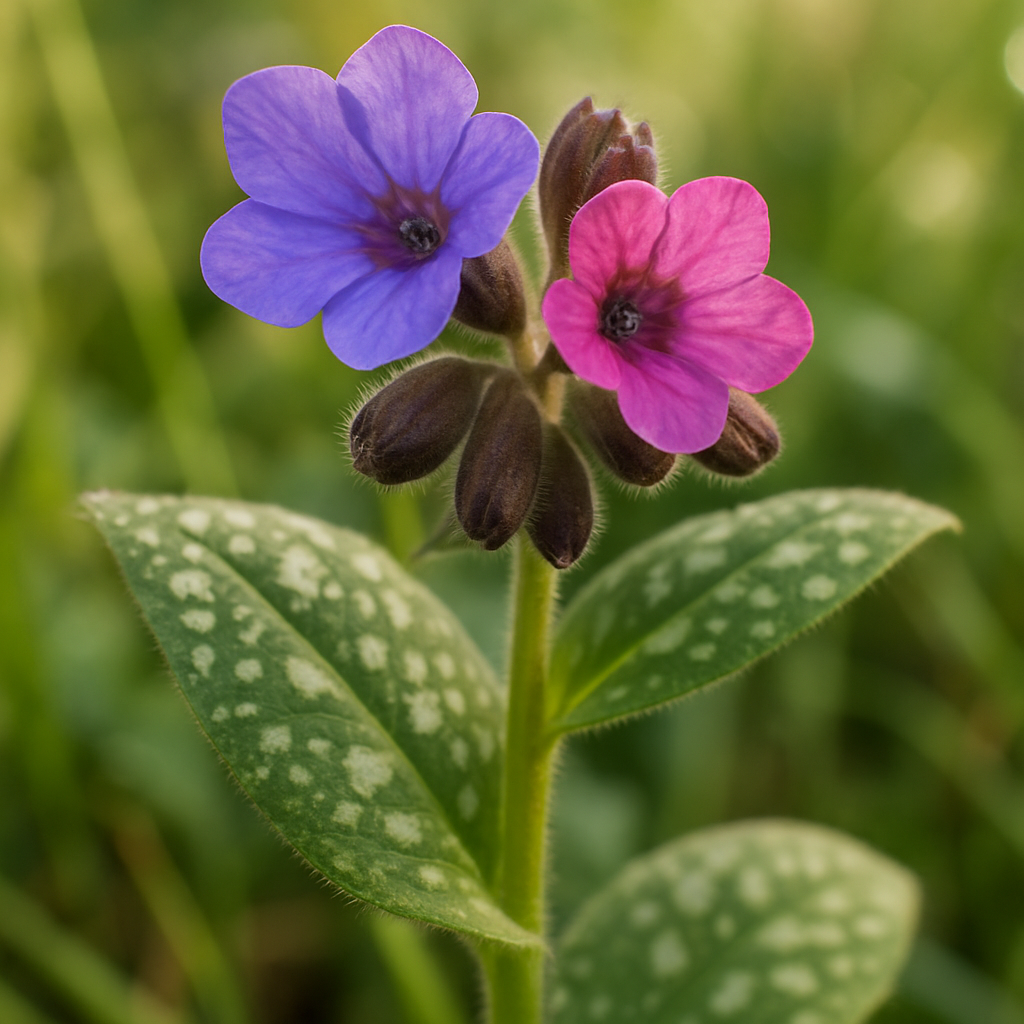 Plućnjak - Pulmonaria officinalis: lekovita biljka iz bašte Srbije 2 Plućnjak - Pulmonaria officinalis detalj